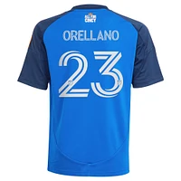 Youth adidas Luca Orellano Blue FC Cincinnati 2025 Orange and Legacy Kit Replica Player Jersey