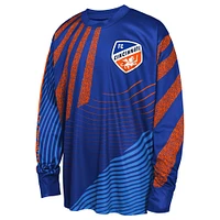 T-shirt à manches longues bleu FC Cincinnati Nifty Netminder pour jeunes Outerstuff