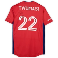 Ema Twumasi FC Dallas Autographed Match-Used #22 Red Jersey from the 2023 MLS Season
