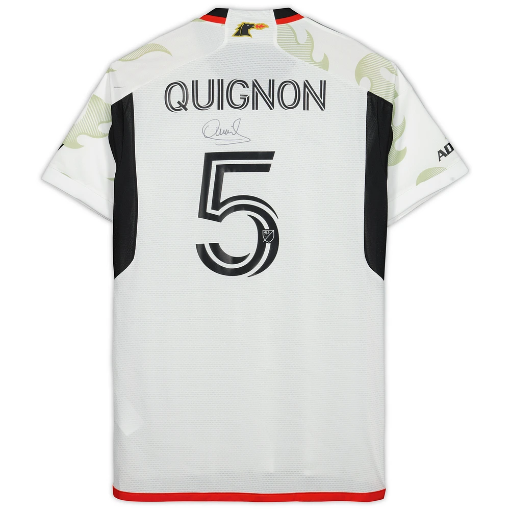 Facundo Quignón FC Dallas Autographed Match-Used #5 White Jersey from the 2023 MLS Season