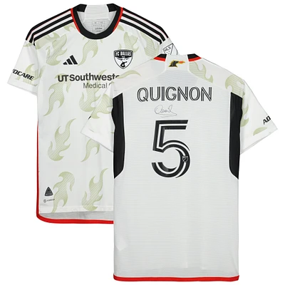 Facundo Quignón FC Dallas Autographed Match-Used #5 White Jersey from the 2023 MLS Season