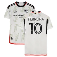 Jesus Ferreira FC Dallas Autographed Match-Used #10 White adidas Jersey from the 2024 MLS Season - Size M