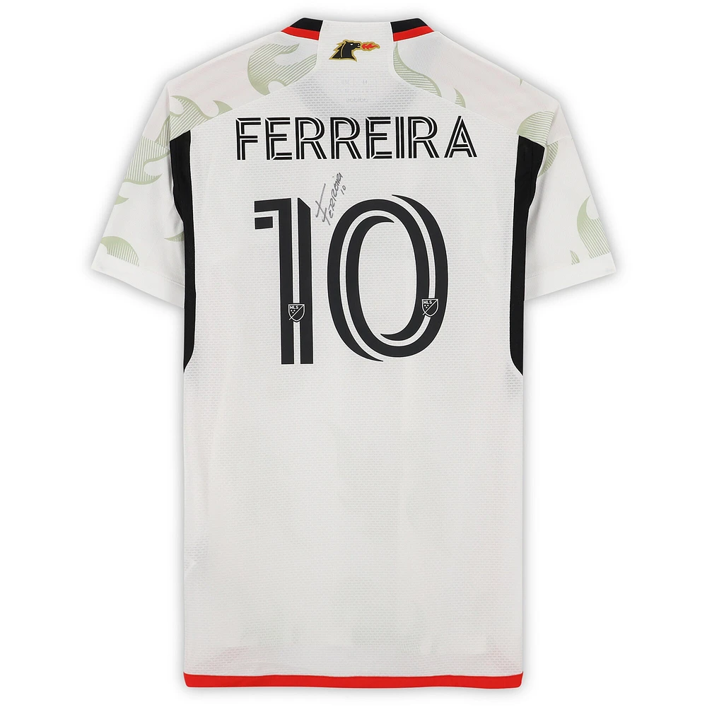 Jesus Ferreira FC Dallas Autographed Match-Used #10 White adidas Jersey from the 2024 MLS Season - Size M