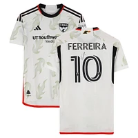 Jesus Ferreira FC Dallas Autographed Match-Used #10 White adidas Jersey from the 2024 MLS Season - Size M