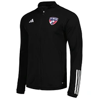 Haut d'entraînement à glissière intégrale adidas FC Dallas 2023 On-Field AEROREADY pour homme Noir