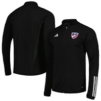 Men's adidas Black FC Dallas 2023 On-Field AEROREADY Full-Zip Training Top