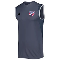 Men's adidas Gray FC Dallas 2023 On-Field Sleeveless Training Jersey