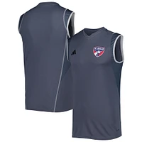 Maillot d'entraînement sans manches adidas FC Dallas 2023 pour homme, gris