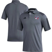 Polo d'entraînement terrain adidas FC Dallas 2023 gris pour homme