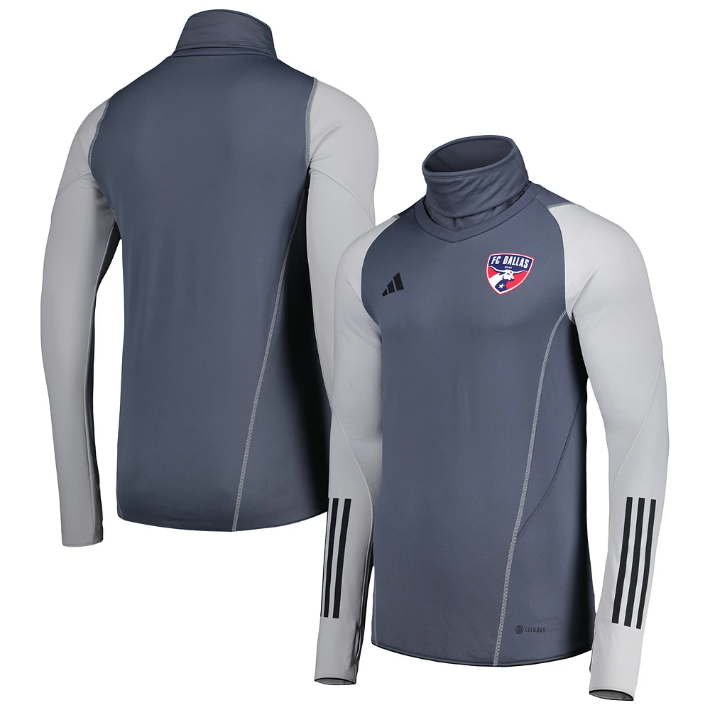 Haut adidas FC Dallas Warm Raglan COLD.RDY gris pour homme