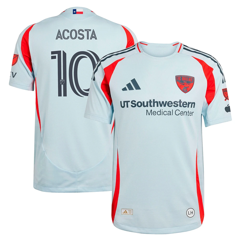 Men's adidas Luciano Acosta Light Blue FC Dallas 2025 The Inferno Kit Authentic Player Jersey