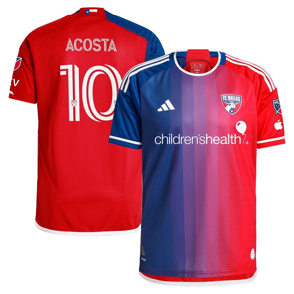 Maillot de joueur authentique adidas Luciano Acosta bleu marine FC Dallas 2024 After Burner pour homme