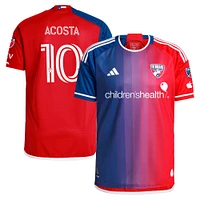 Maillot de joueur authentique adidas Luciano Acosta bleu marine FC Dallas 2024 After Burner pour homme