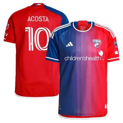Maillot de joueur authentique adidas Luciano Acosta bleu marine FC Dallas 2024 After Burner pour homme