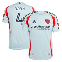Men's adidas Marco Farfan Light Blue FC Dallas 2025 The Inferno Kit Authentic Player Jersey