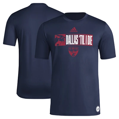 T-shirt adidas bleu marine FC Dallas 2024 Hook AEROREADY pour homme