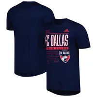 T-shirt adidas Performance FC Dallas Club DNA pour homme, bleu marine