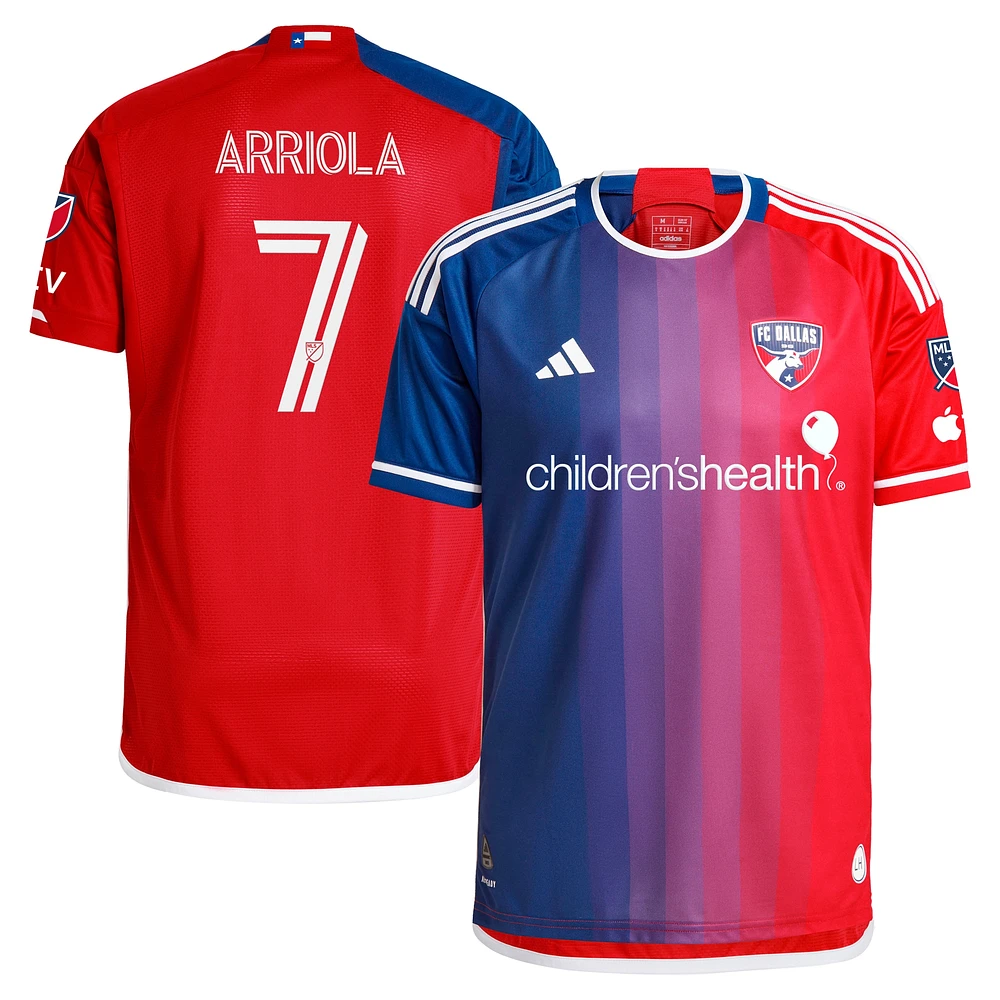 Maillot de joueur authentique Paul Arriola FC Dallas 2024 After Burner adidas pour homme