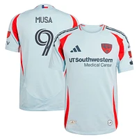 Maillot de joueur authentique adidas Petar Musa bleu clair FC Dallas 2025 The Inferno Kit pour homme