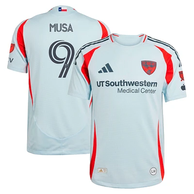 Maillot de joueur authentique adidas Petar Musa bleu clair FC Dallas 2025 The Inferno Kit pour homme