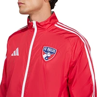 Men's adidas Red/Light Blue FC Dallas 2025 Anthem Reversible Full-Zip Jacket