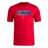 T-shirt adidas rouge FC Dallas Local Pop AEROREADY pour hommes