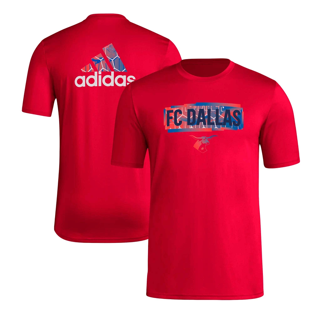 T-shirt adidas rouge FC Dallas Local Pop AEROREADY pour hommes