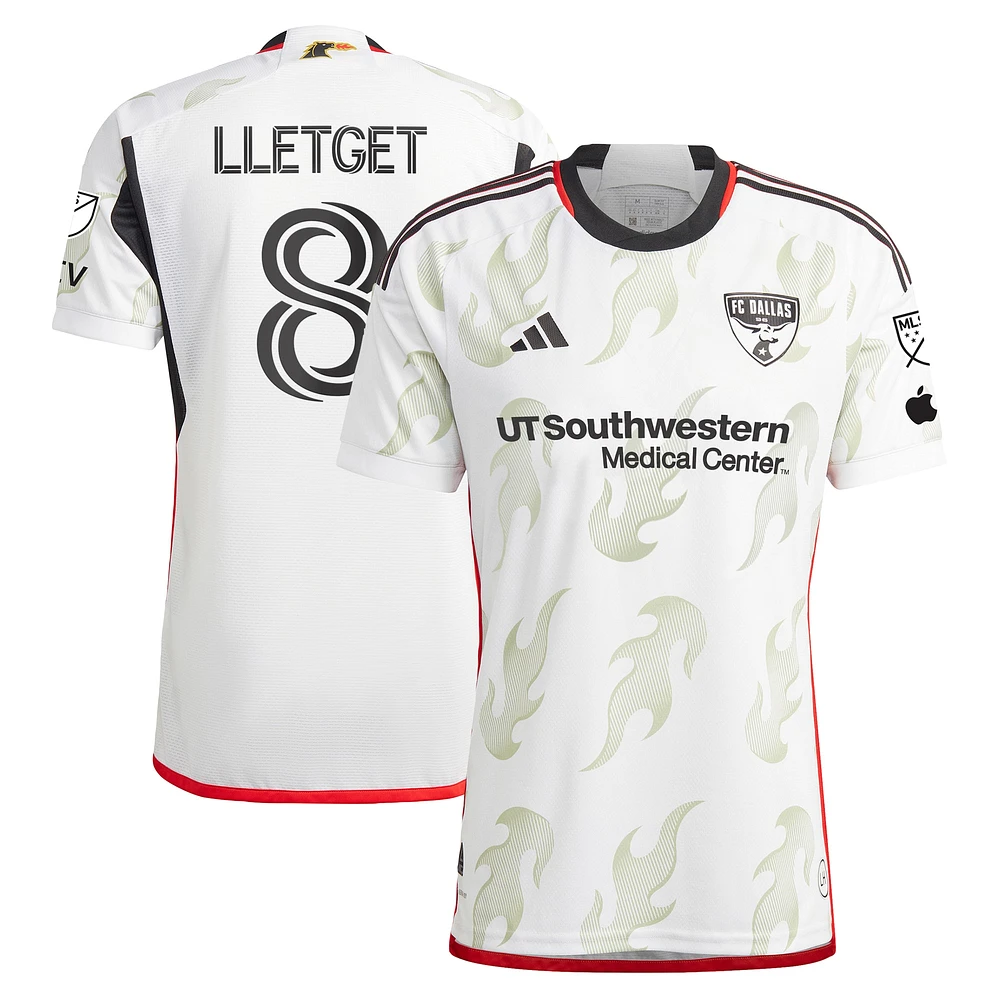 Men's adidas Sebastian Lletget White FC Dallas 2024 Burn Baby Authentic Player Jersey