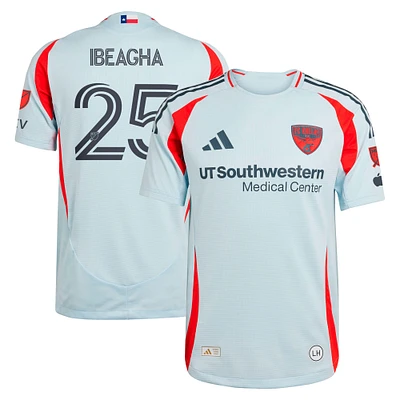 Men's adidas Sebastien Ibeagha Light Blue FC Dallas 2025 The Inferno Kit Authentic Player Jersey
