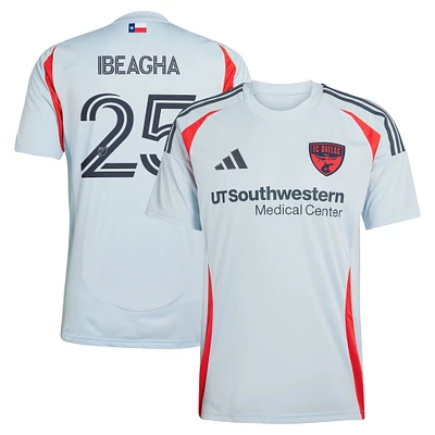 Men's adidas Sebastien Ibeagha Light Blue FC Dallas 2025 The Inferno Kit Replica Player Jersey