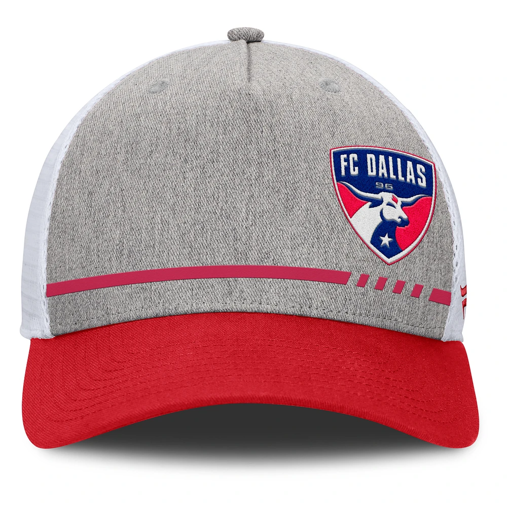Men's Fanatics Heather Gray FC Dallas Low Block Trucker Adjustable Hat