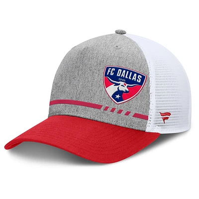 Men's Fanatics Heather Gray FC Dallas Low Block Trucker Adjustable Hat