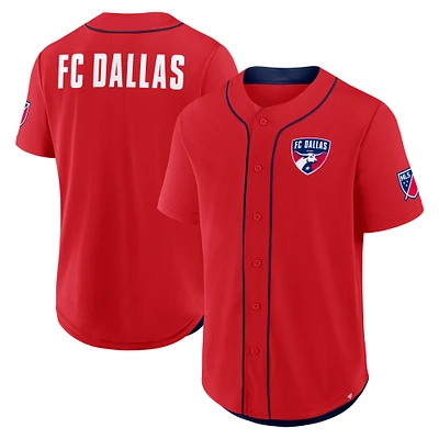Men's Fanatics Red FC Dallas Injury Time Baseball Jersey