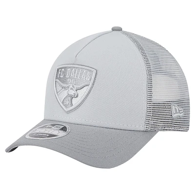Men's New Era Gray FC Dallas Color Pack 9FORTY A-Frame Adjustable Trucker Hat