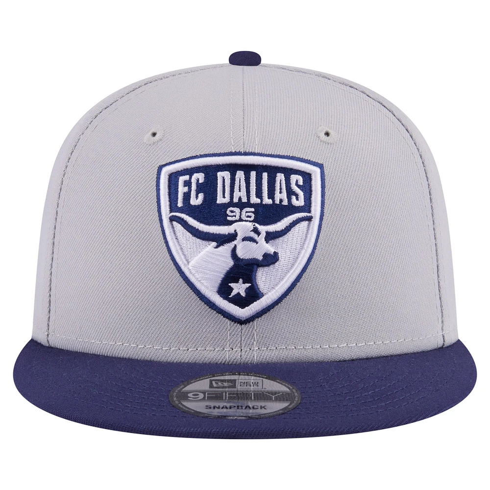 Men's New Era Gray FC Dallas Color Pack Two-Tone 9FIFTY Snapback Hat