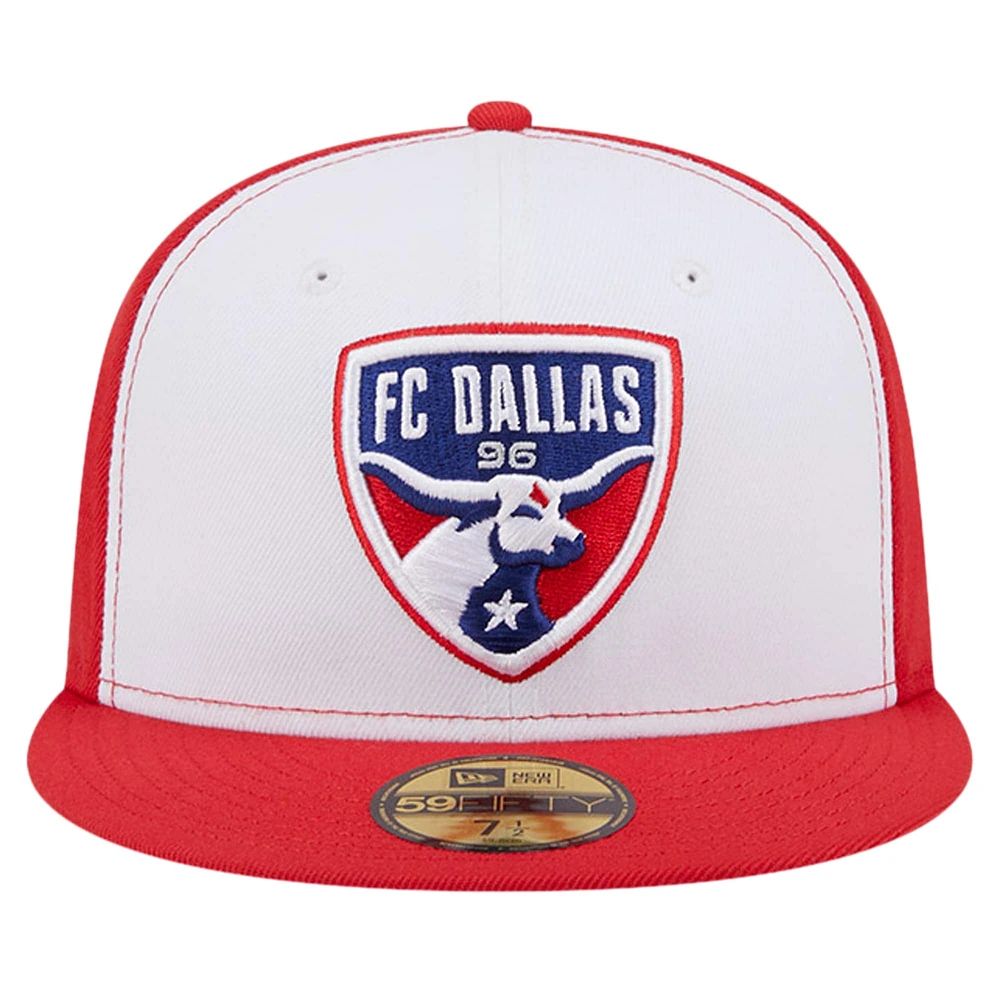 Men's New Era White/Red FC Dallas 2024 Kick Off Collection 59FIFTY Fitted Hat