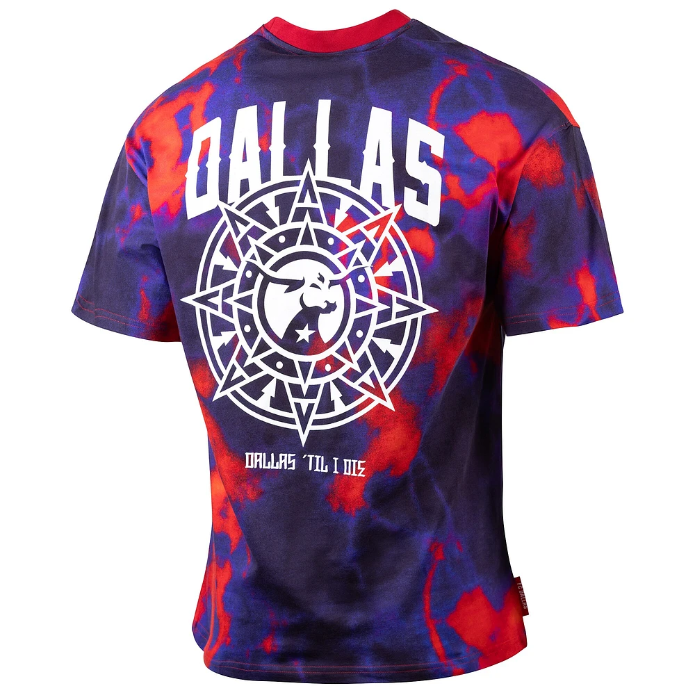 T-shirt surdimensionné Sport Design Suède rouge/bleu FC Dallas City Soul pour homme