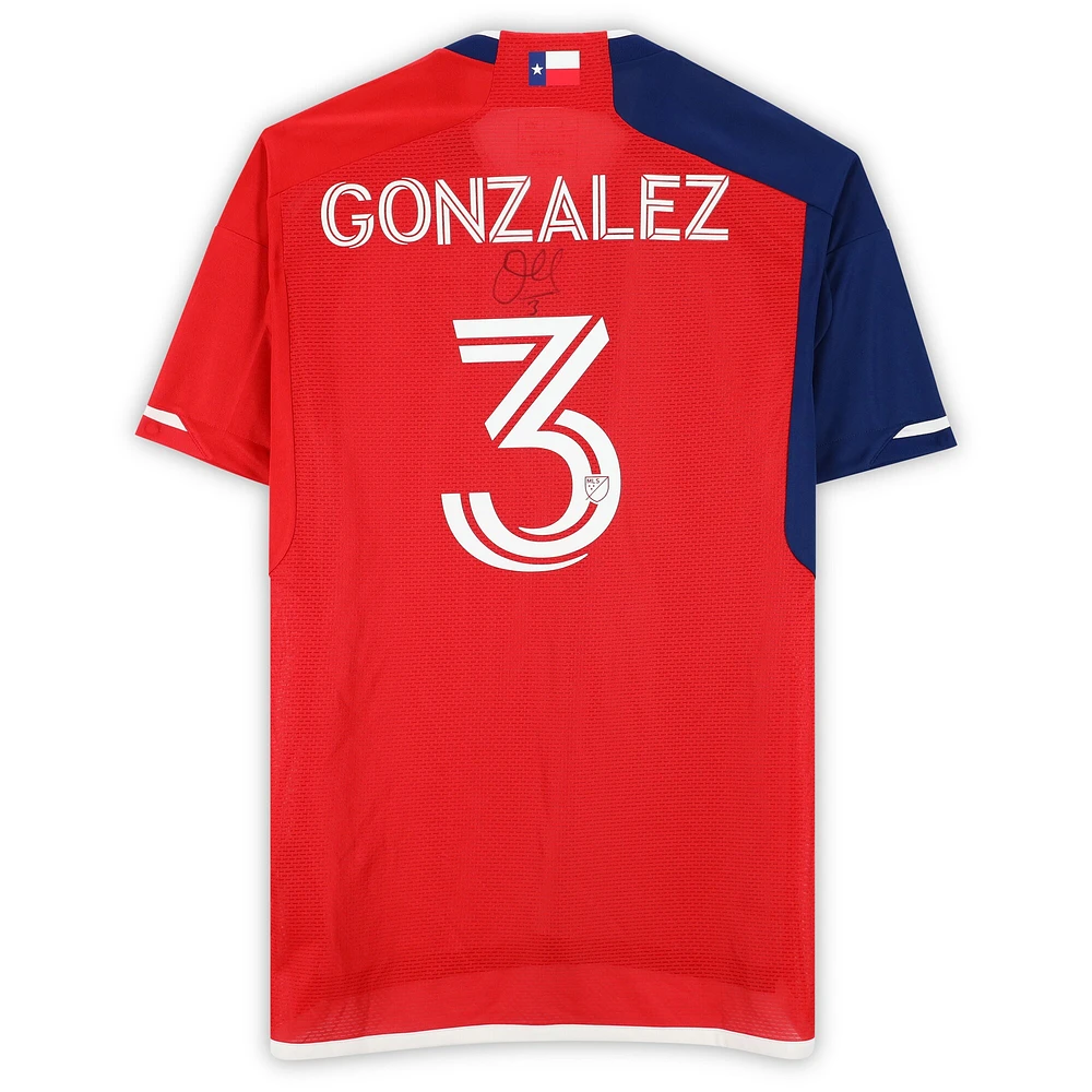 Omar Gonzalez FC Dallas Autographed Match-Used #3 Red adidas Jersey from the 2024 MLS Season - Size L