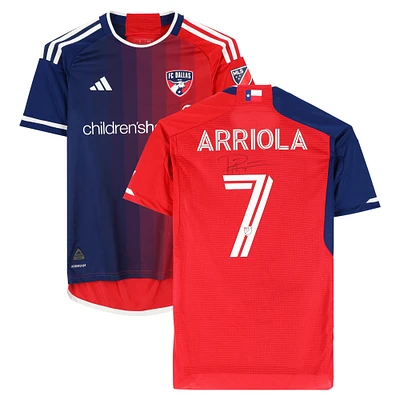 Paul Arriola FC Dallas Autographed Match-Used #7 Red adidas Jersey from the 2024 MLS Season - Size XS
