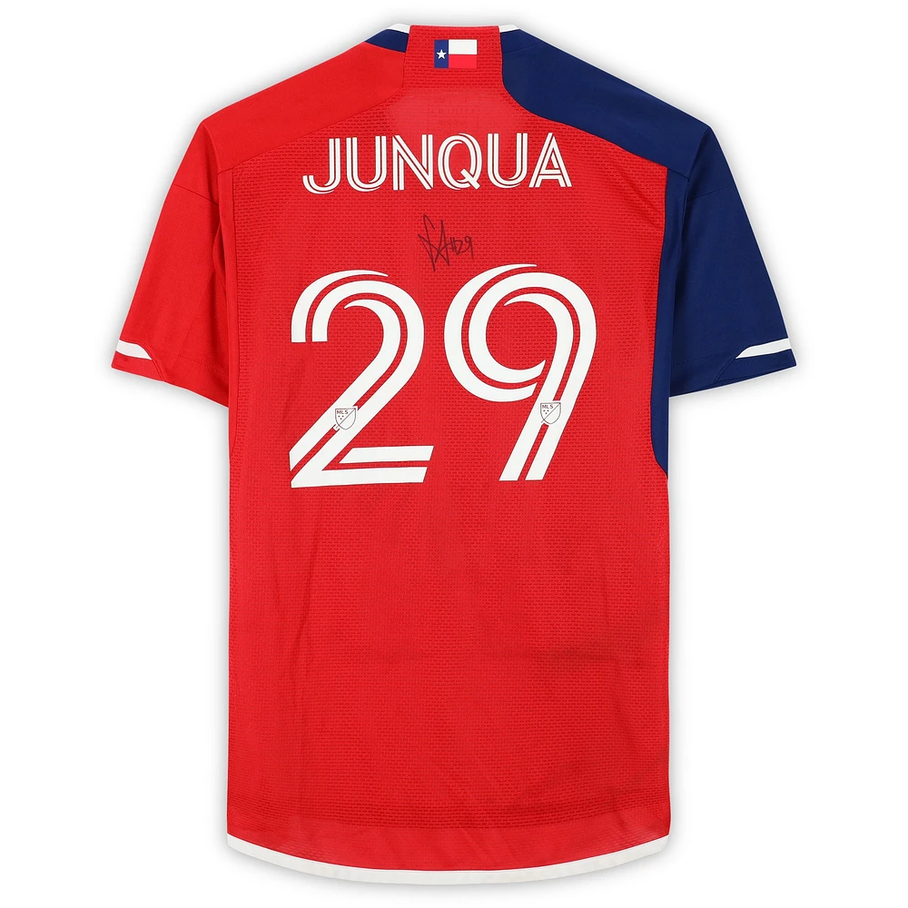 Sam Junqua FC Dallas Autographed Match-Used #29 Red adidas Jersey from the 2024 MLS Season - Size L