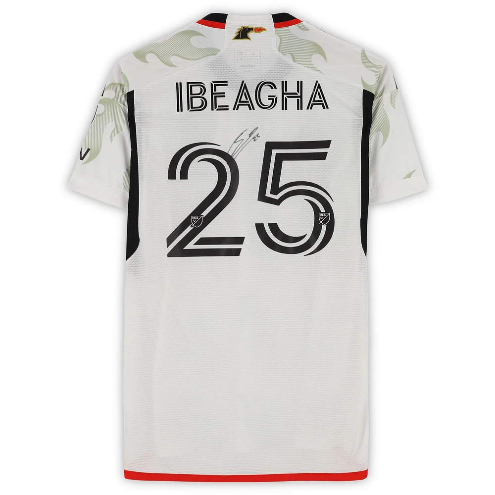 Sebastien Ibeagha FC Dallas Autographed Match-Used #25 White adidas Jersey from the 2024 MLS Season - Size L