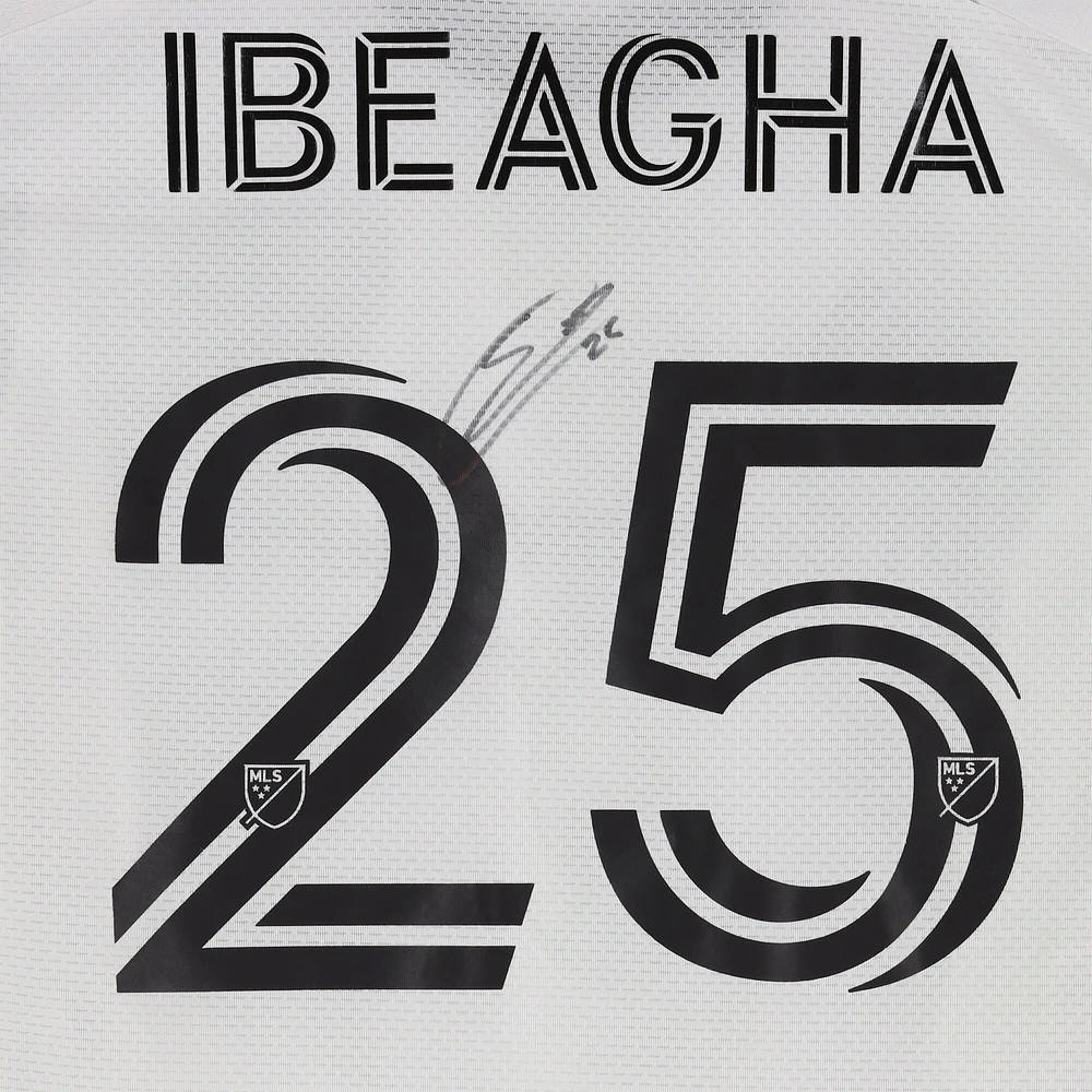 Sebastien Ibeagha FC Dallas Autographed Match-Used #25 White adidas Jersey from the 2024 MLS Season - Size L
