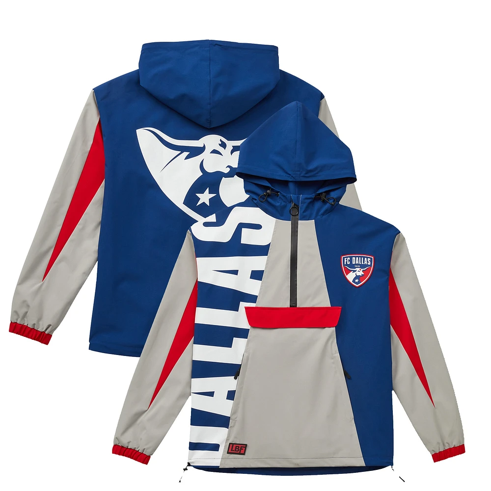 Unisex Live Breathe Futbol Navy FC Dallas Tekker Half-Zip Anorak Jacket