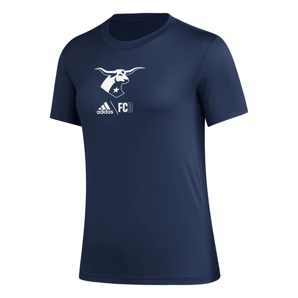 T-shirt adidas FC Dallas AEROREADY Club Icon pour femme, bleu marine