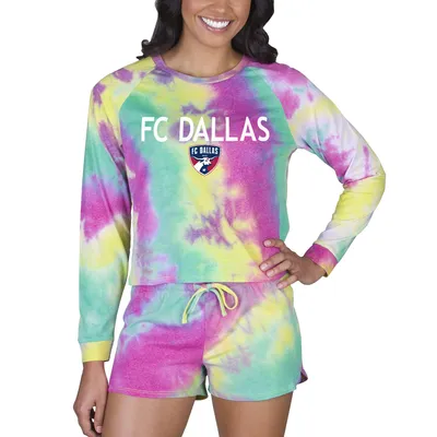 FC Dallas Concepts Sport Women's Velodrome Tie-Dye Long Sleeve Top & Shorts Set