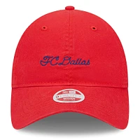 Casquette réglable rouge FC Dallas Throwback 9TWENTY New Era pour femme