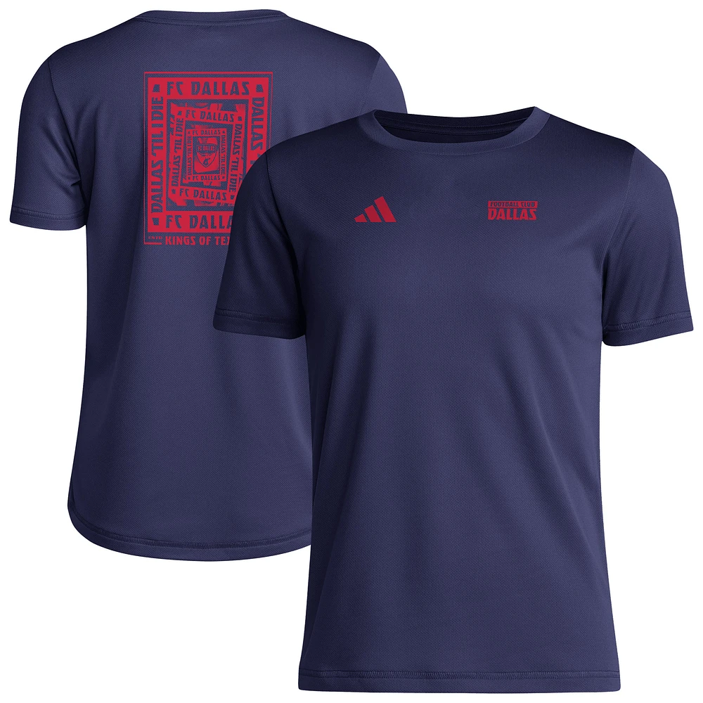Youth adidas  Navy FC Dallas Local Wrap T-Shirt