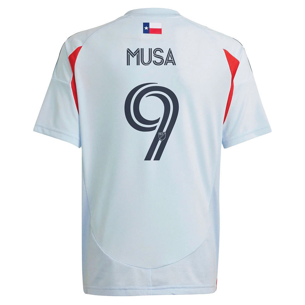 Youth adidas Petar Musa Light Blue FC Dallas 2025 The Inferno Kit Replica Player Jersey