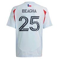 Maillot de joueur réplique adidas Sebastien Ibeagha bleu clair FC Dallas 2025 The Inferno Kit pour jeune