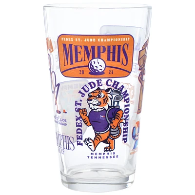 Championnat FedEx St. Jude 2024 16oz. Verre à pinte à disperser